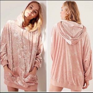 BDG Velvet Oversized Hoodie Dress